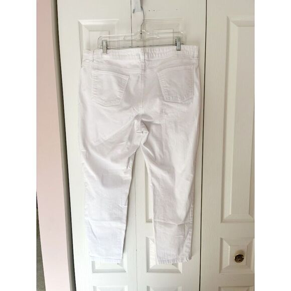 Eileen Fisher Organic Cotton Spandex Denim Stretch High Rise Straight Fit Jean - Picture 4 of 14